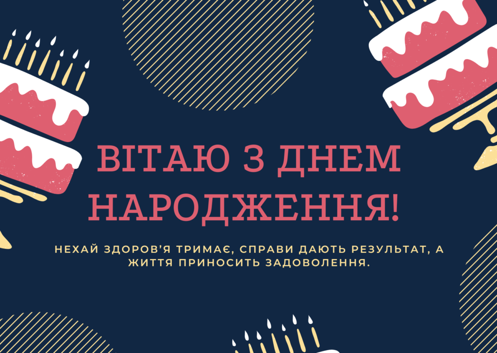 Листівка з днем народження